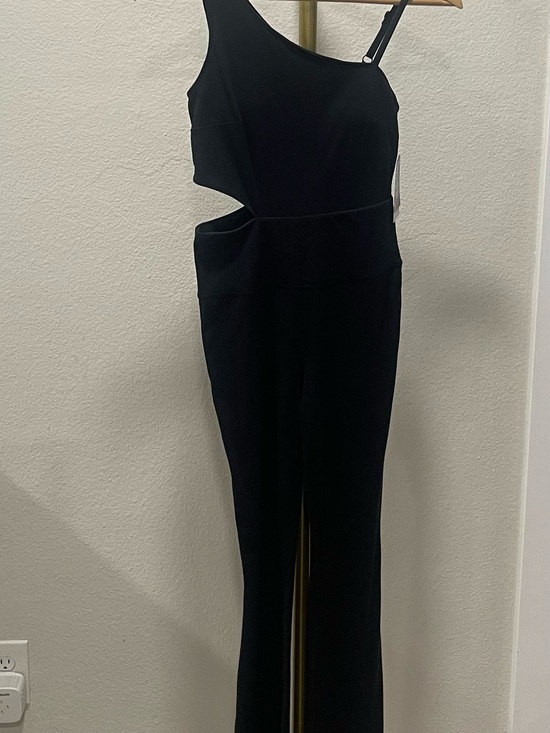 JoyLab Pants - JL One-Shoulder Black Cutout Bodysuit with flair bottoms